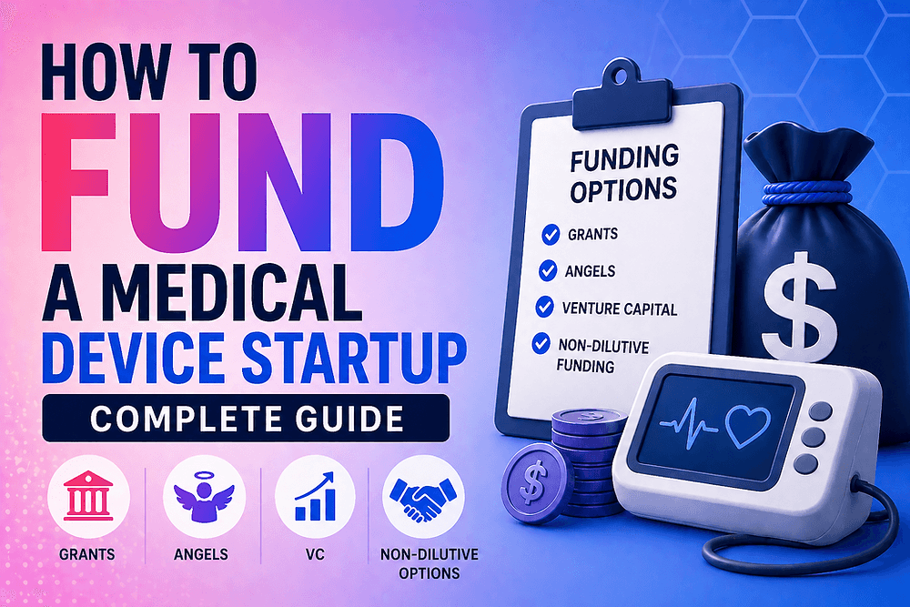How to Fund a Medical Device Startup: Complete Guide (Grants, Angels, VC & Non-Dilutive Options)