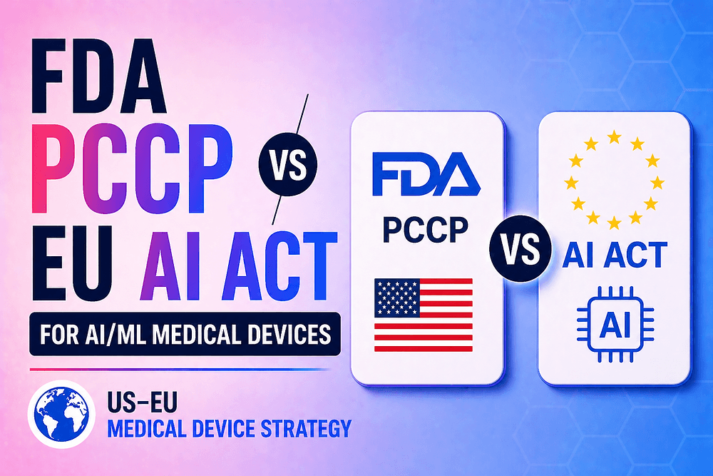 FDA PCCP vs EU AI Act for AI/ML Medical Devices: US–EU Medical Device Strategy