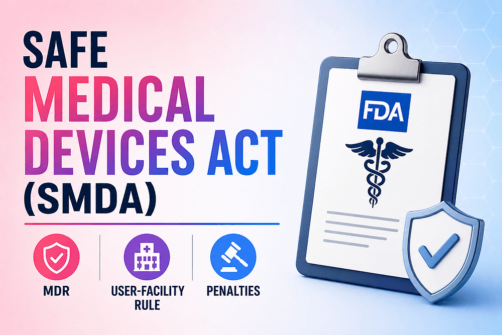 Safe Medical Devices Act (SMDA): What It Means — MDR, User-Facility Rule & Penalties