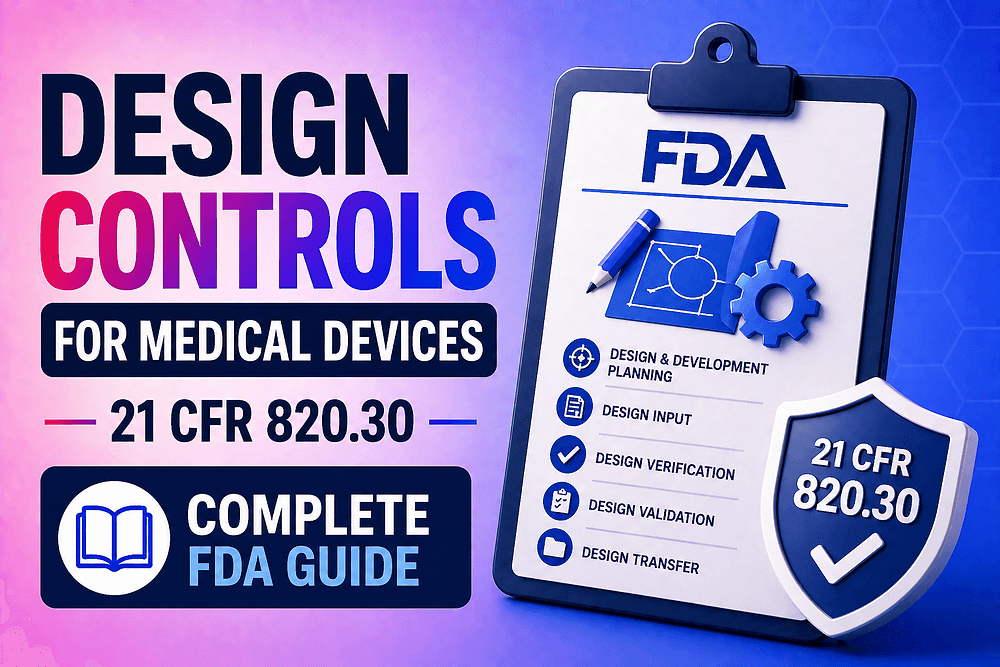 Design Controls for Medical Devices (21 CFR 820.30): Complete FDA Guide