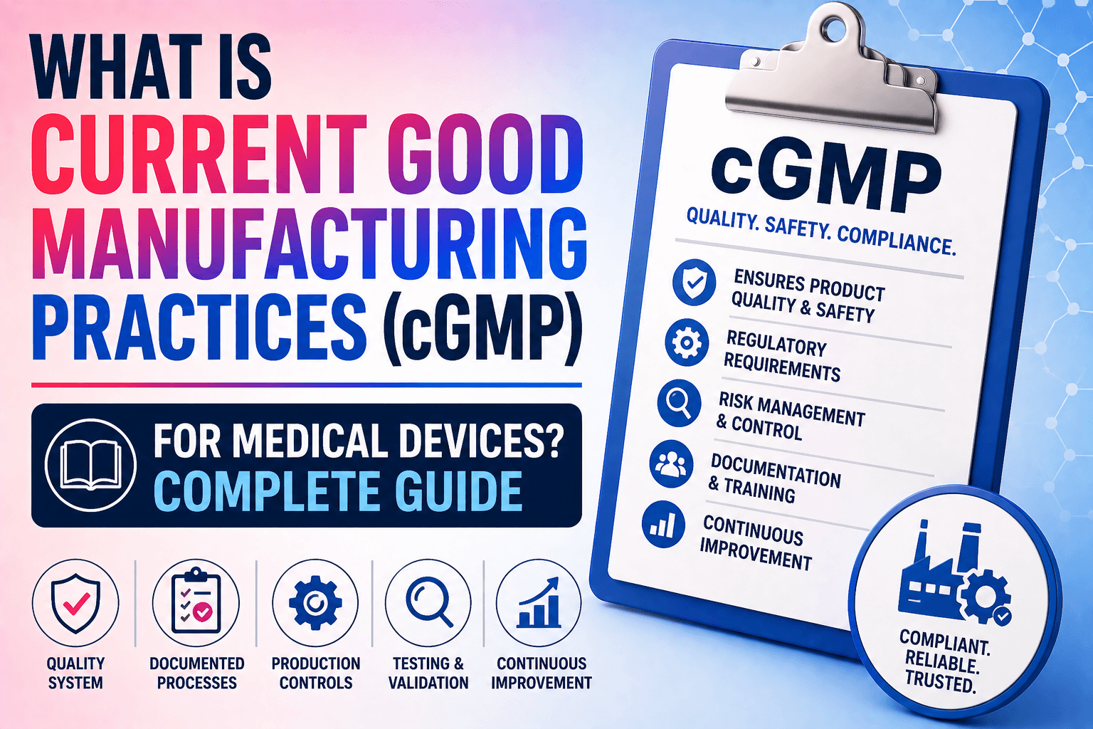 What Is Current Good Manufacturing Practices (cGMP) for Medical Devices? Complete Guide